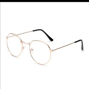 Elegant Gold Wireframe Glasses